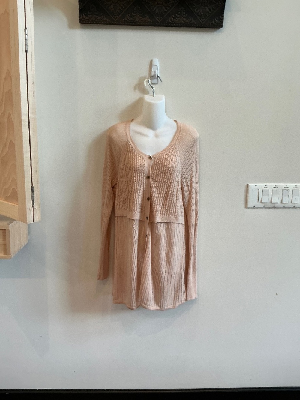 XL pale pink lightweight cardigan